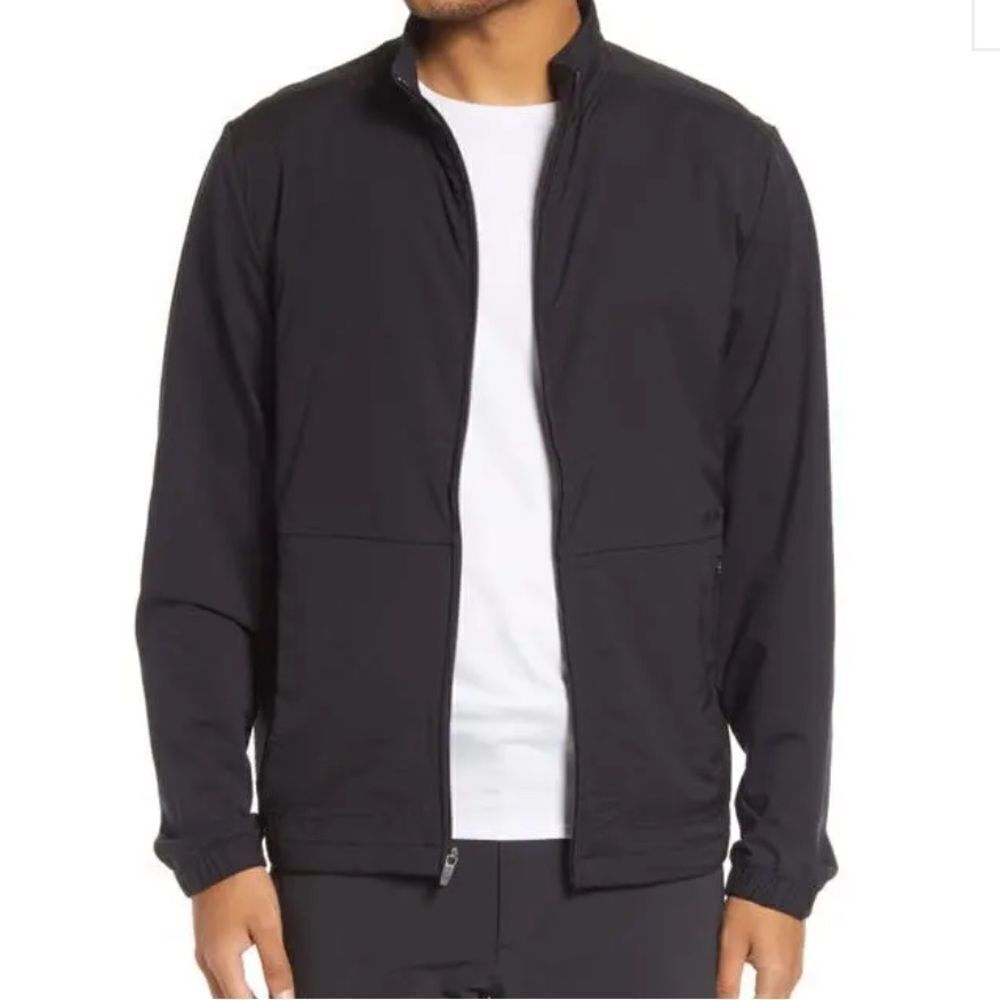 NWT New BRADY BRAND Jacket Golf Jacket/Windbreaker Full Zip Black Ink Casual SM